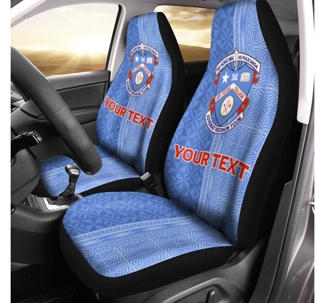 Custom Tonga Apifo'ou College Tongan Tribal Universal Front Car Seat Cover