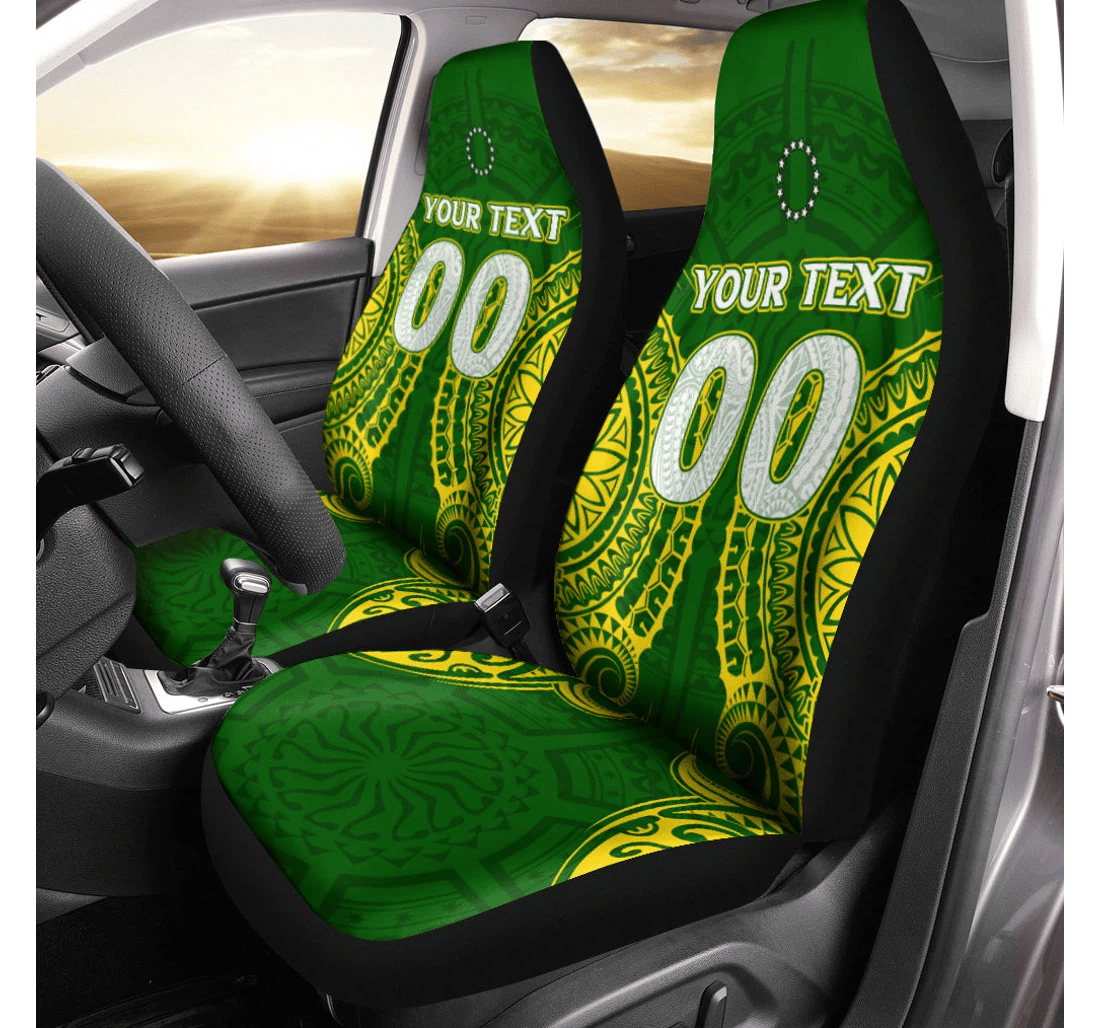 Custom Cook Islands Tribal Pattern Universal Front Car Seat Cover