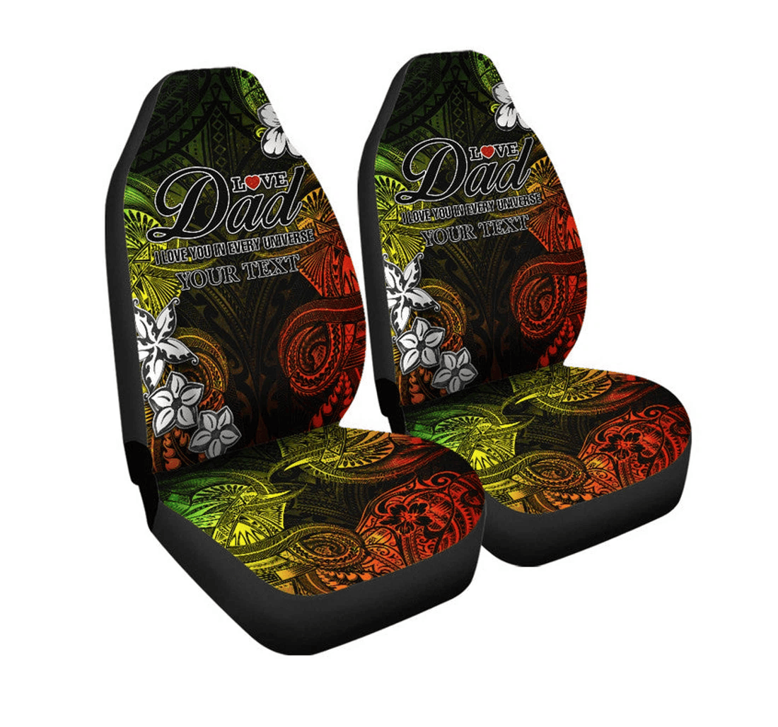 Custom Polynesian Fathers Day Cover I Love You In Every Universe Reggae Universal Front Car Seat Cover