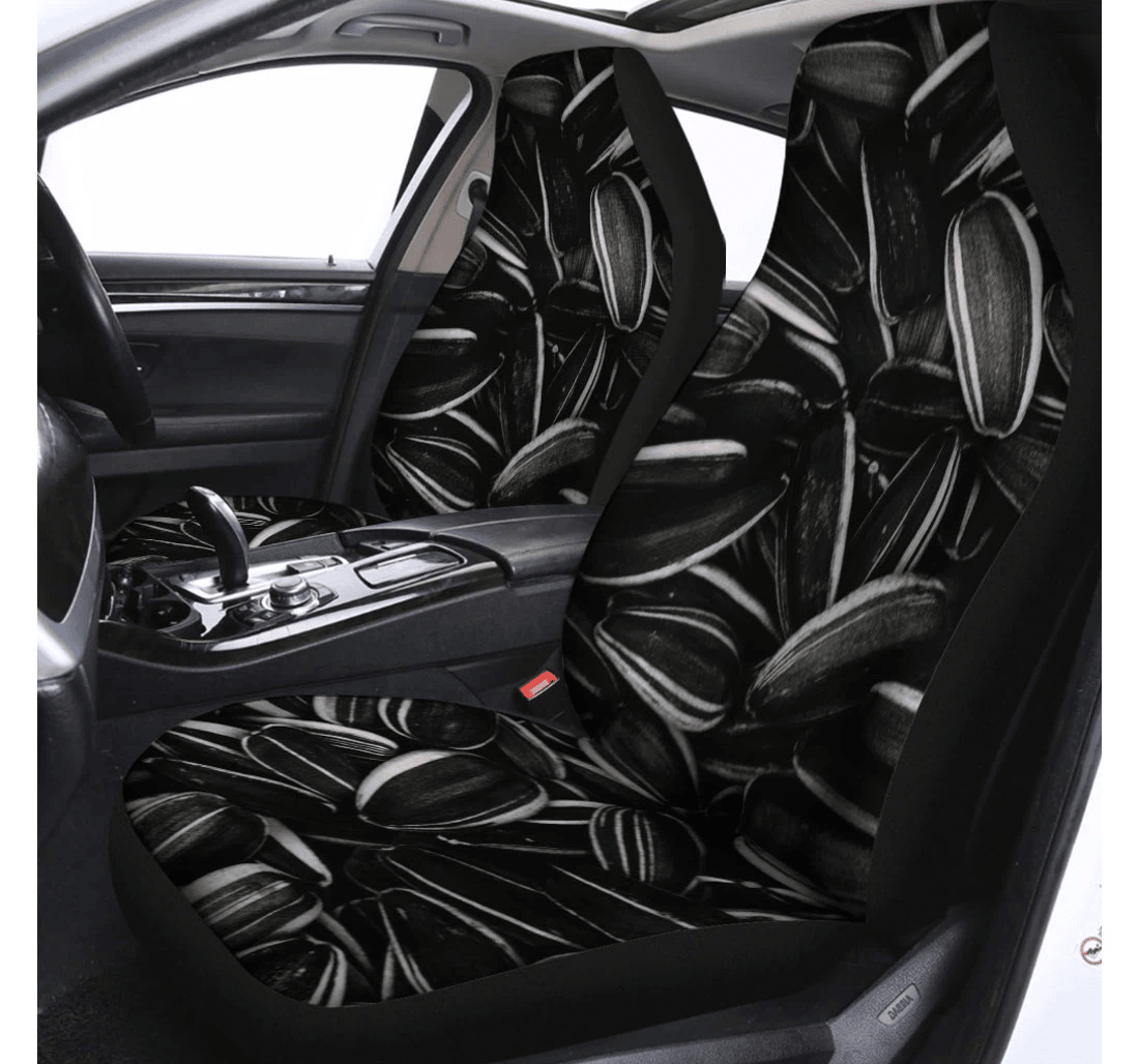 Sunflower Seeds Print Fit Universal Front Car Seat Cover