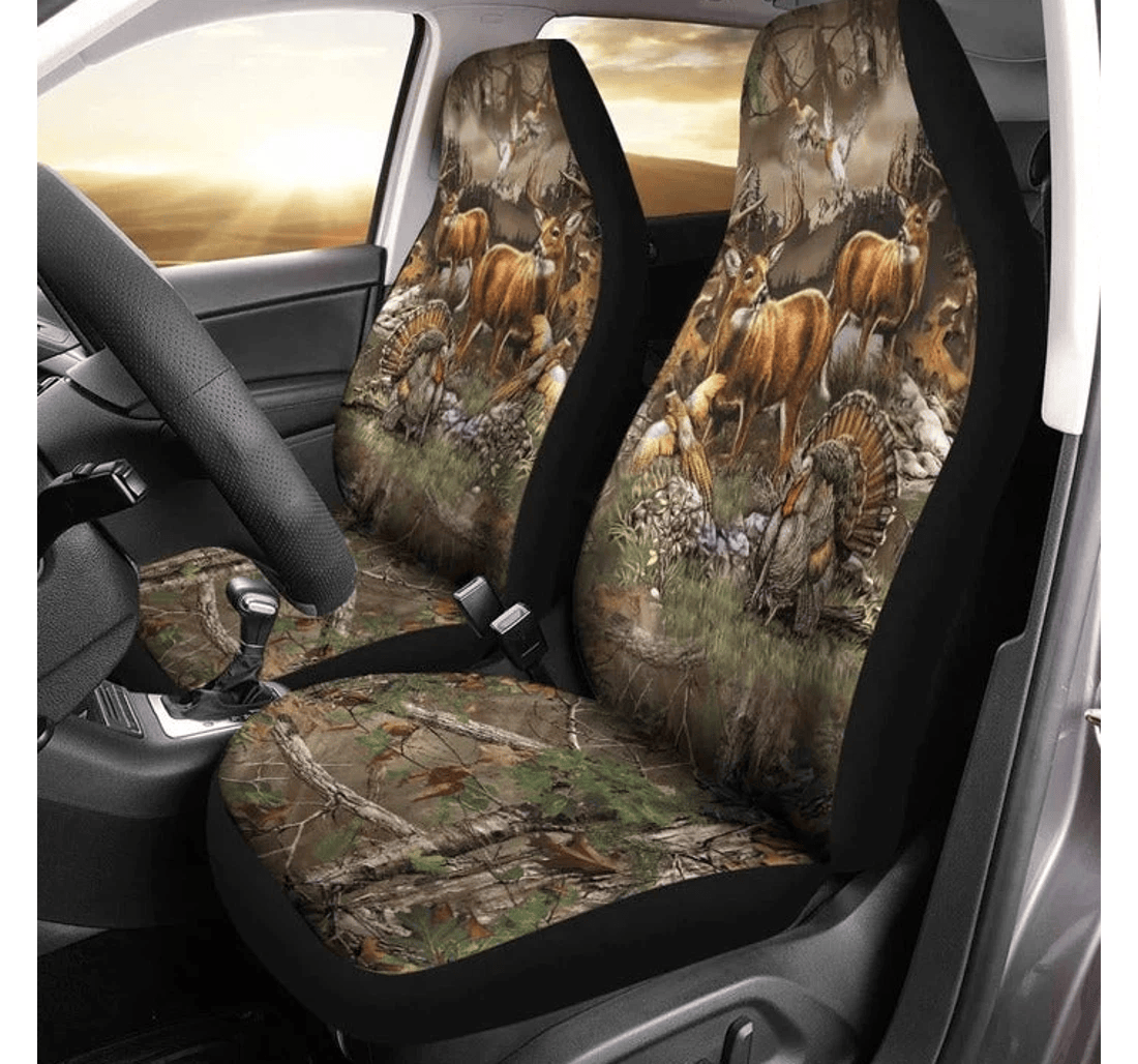Hunting Lover Cover Decor For Hunter Hunting Auto Protector Universal Front Car Seat Cover