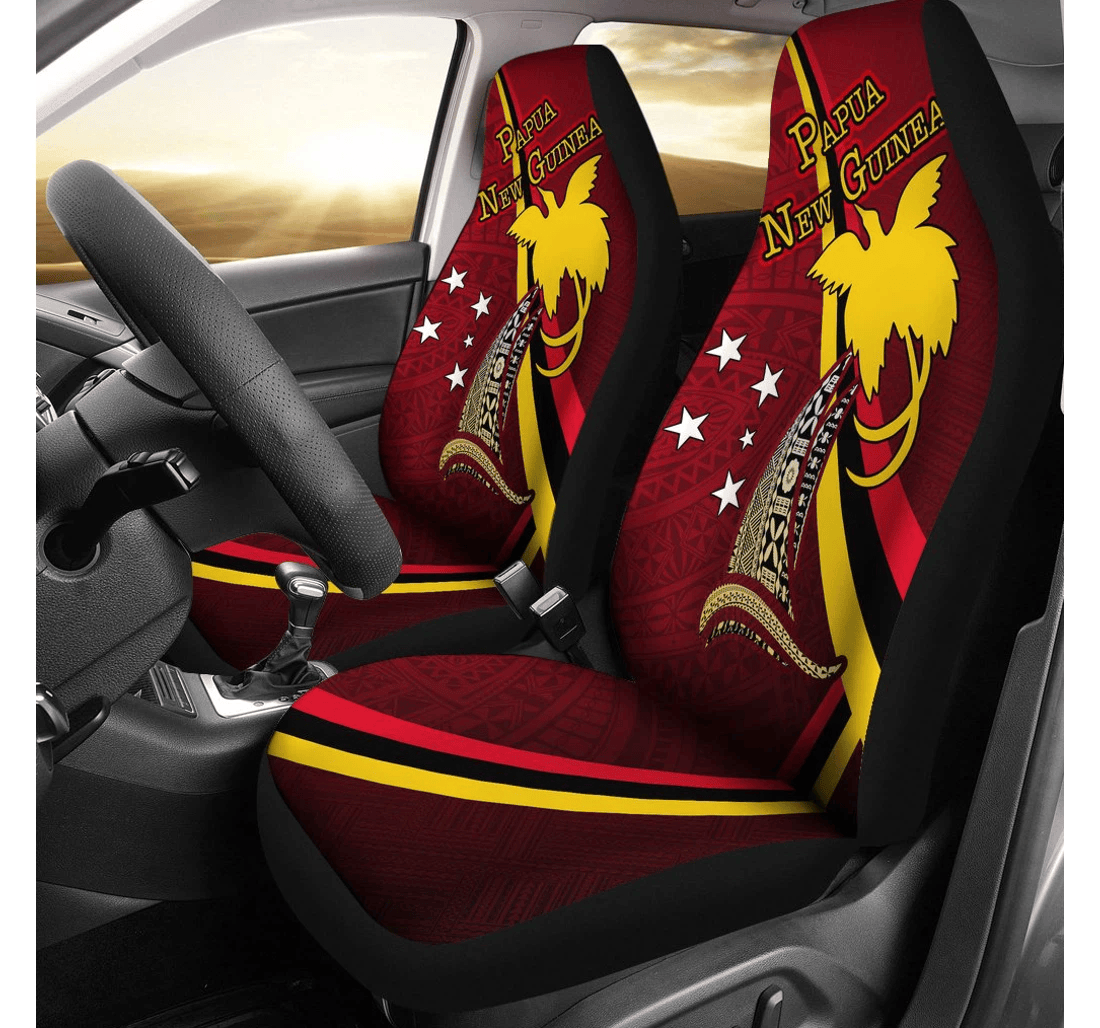 Papua New Guinea Papua New Guinea Flag Sailing Style Universal Front Car Seat Cover