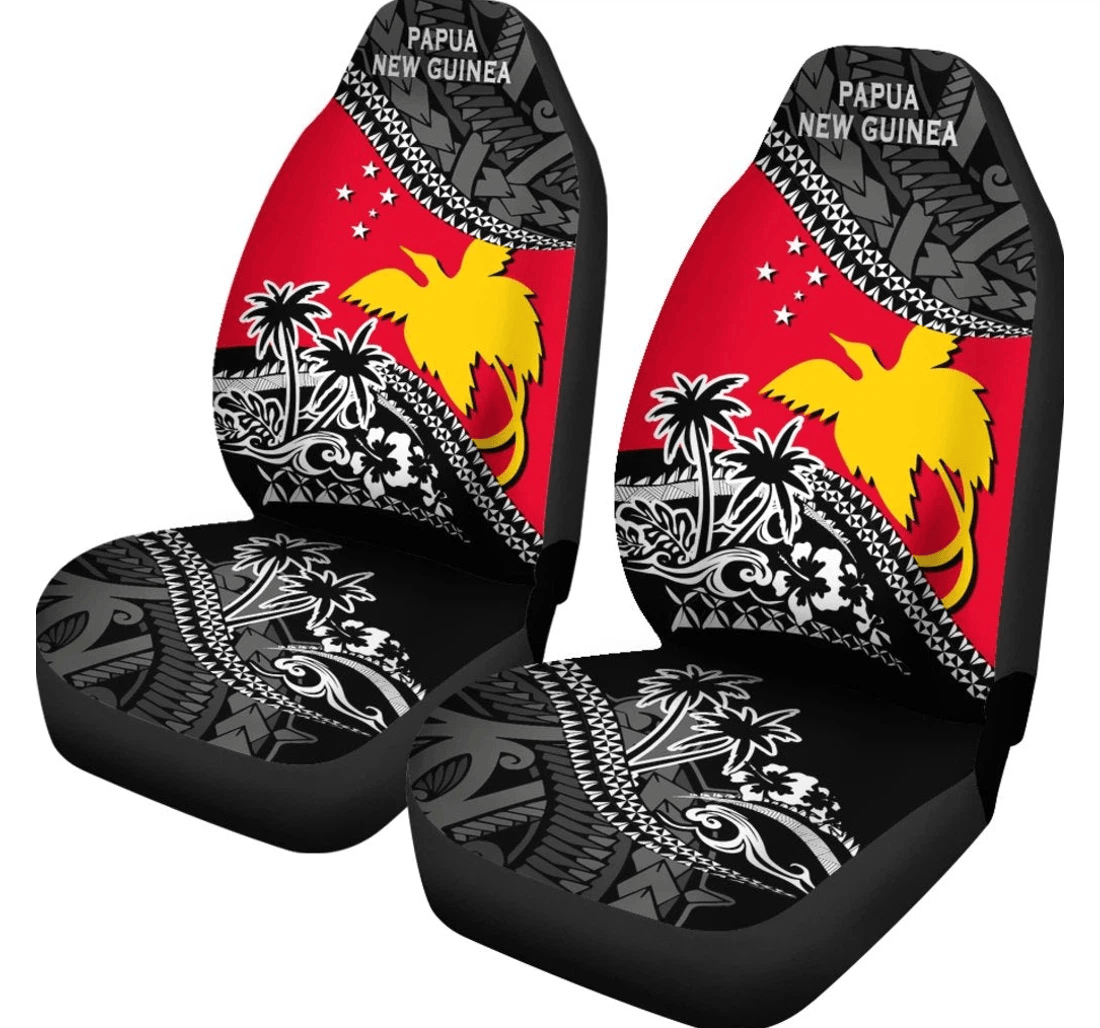 Papua New Guinea Papua New Guinea Flag Fall In The Wave Universal Front Car Seat Cover