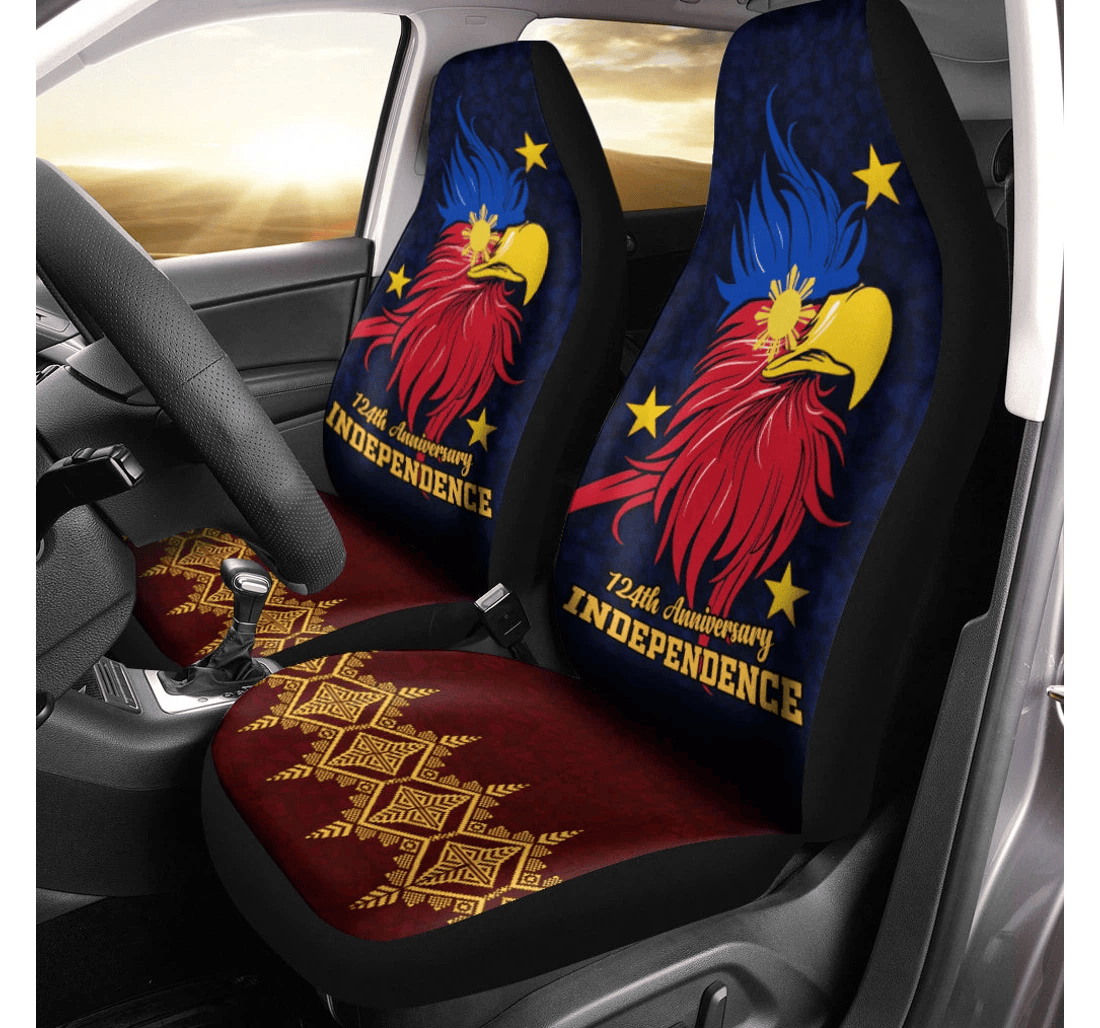 The Philippines Independence Anniversary 124th Years Universal Front Car Seat Cover