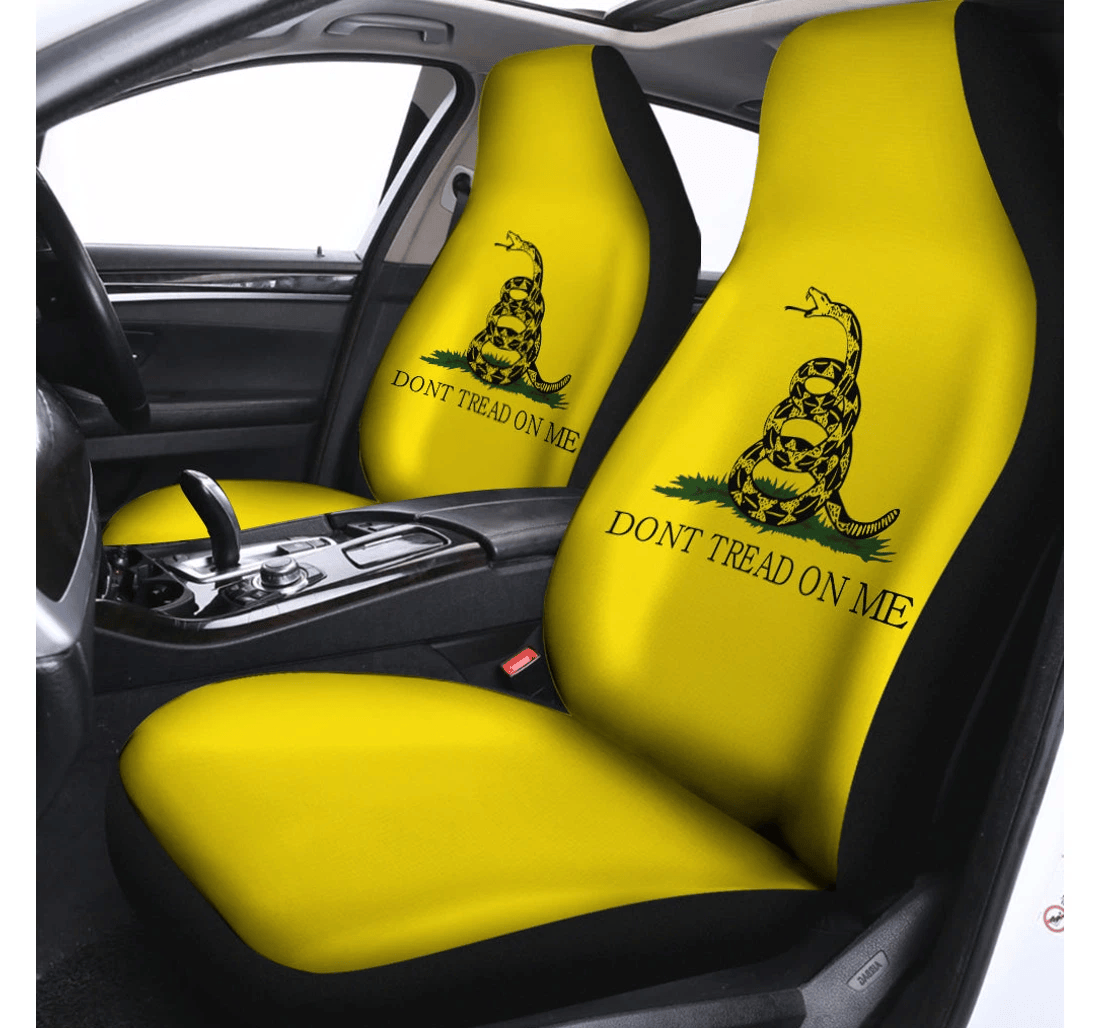 Don't Tread On Me Gadsden Flag Print Fit Universal Front Car Seat Cover