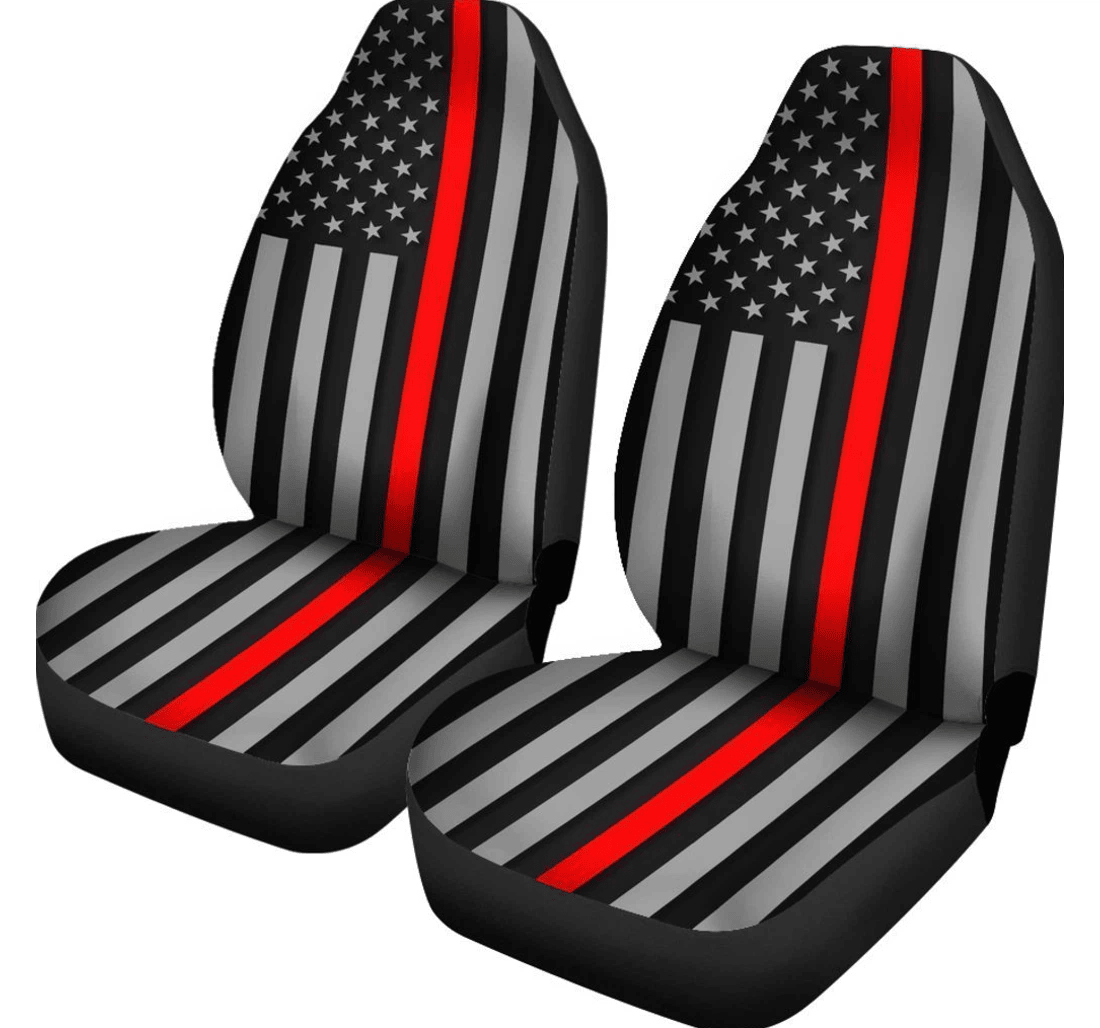 Thin Red Line Fit Universal Front Car Seat Cover