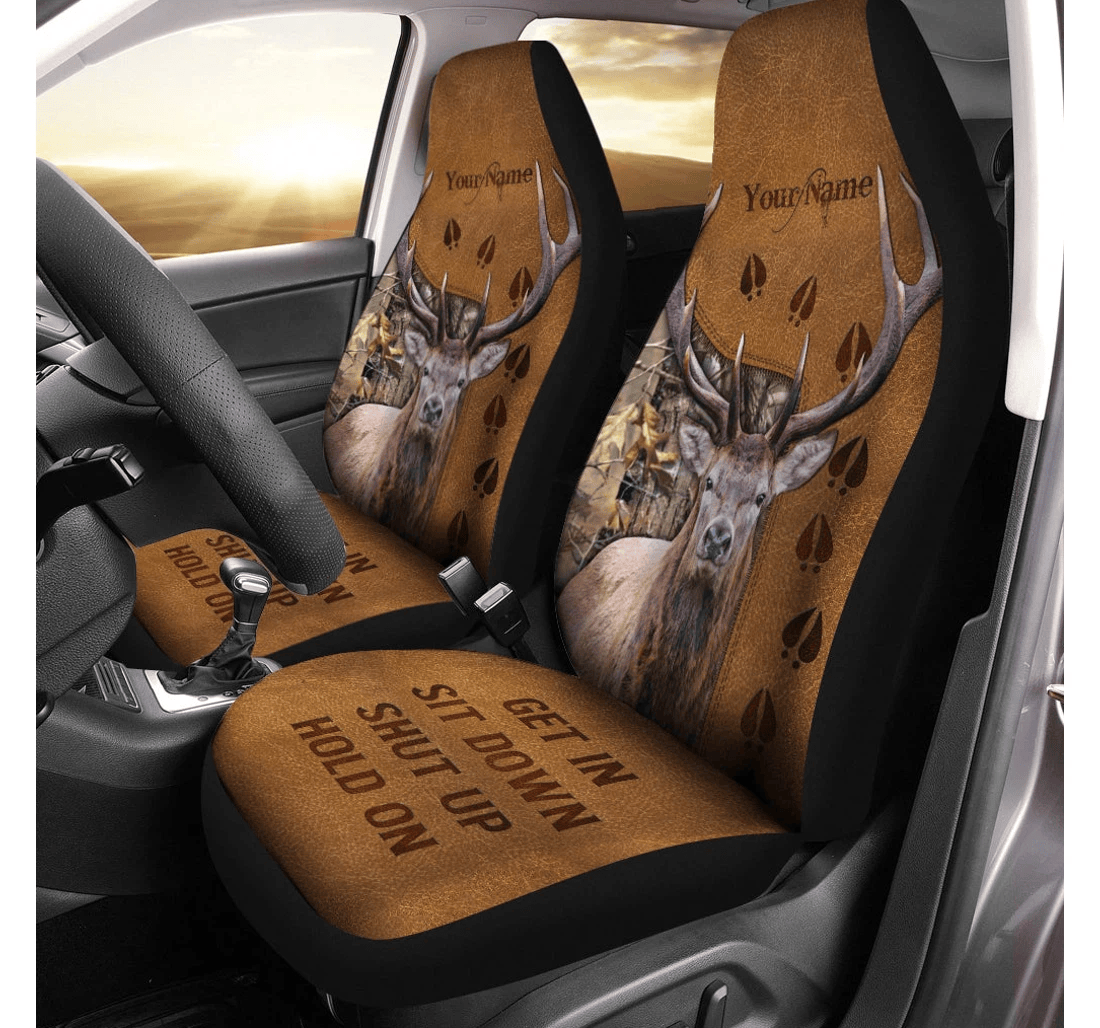 Deer Hunting Camo Customize Perfect Personalized Gift For Hunting Lovers Of Universal Front Car Seat Cover