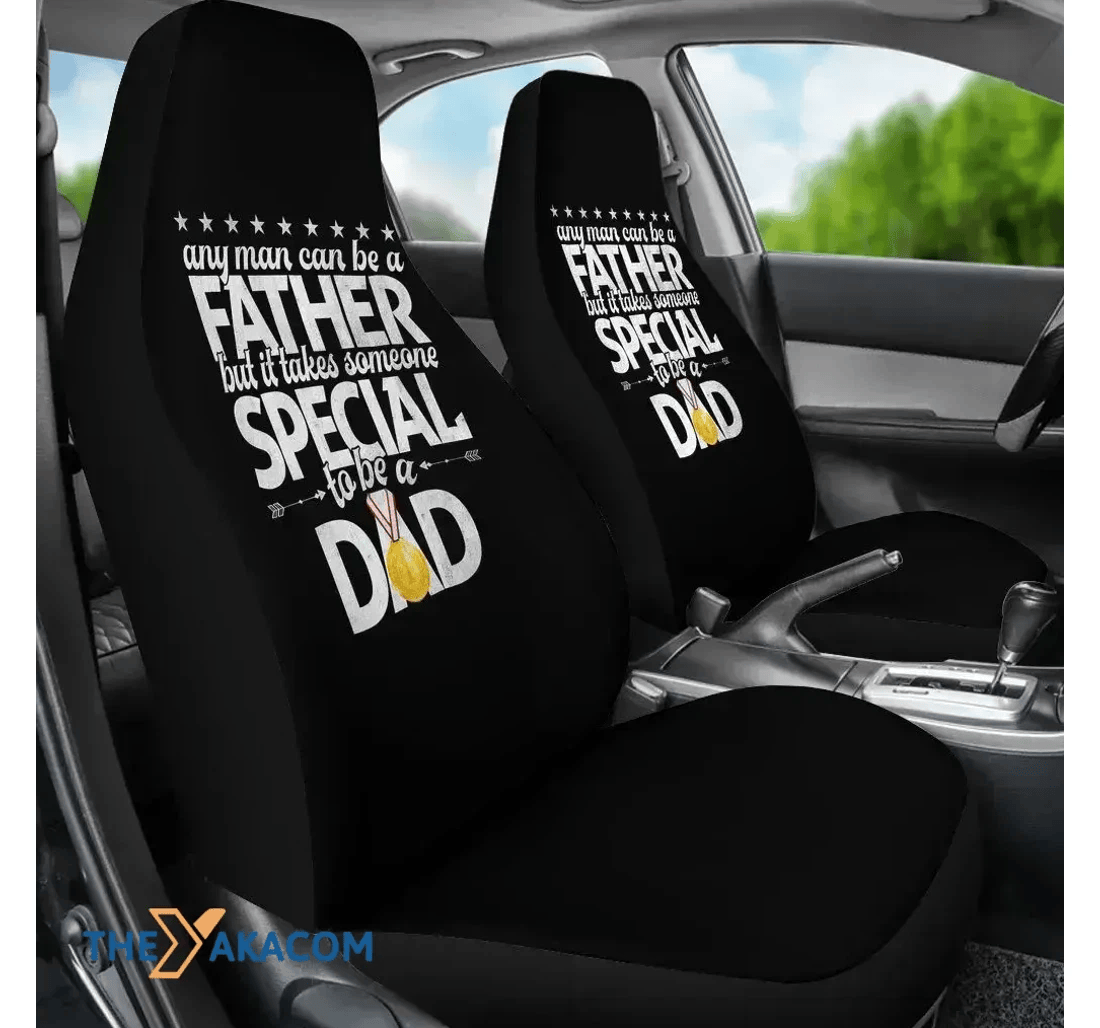 Special Dad Special Father Design Universal Front Car Seat Cover