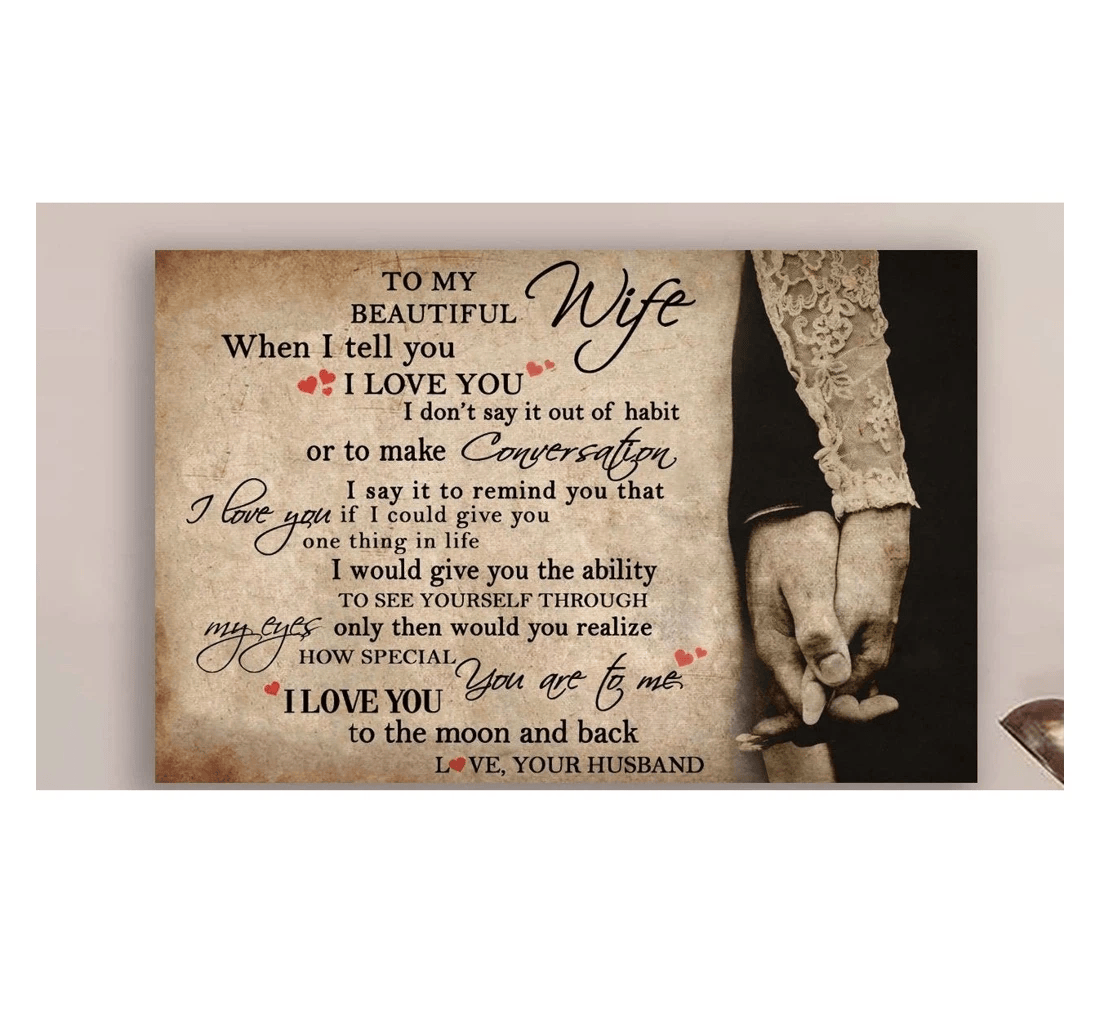 Poster, Canvas - Husband To Wife You Are Special Wife Gsge Print Framed Wall Art