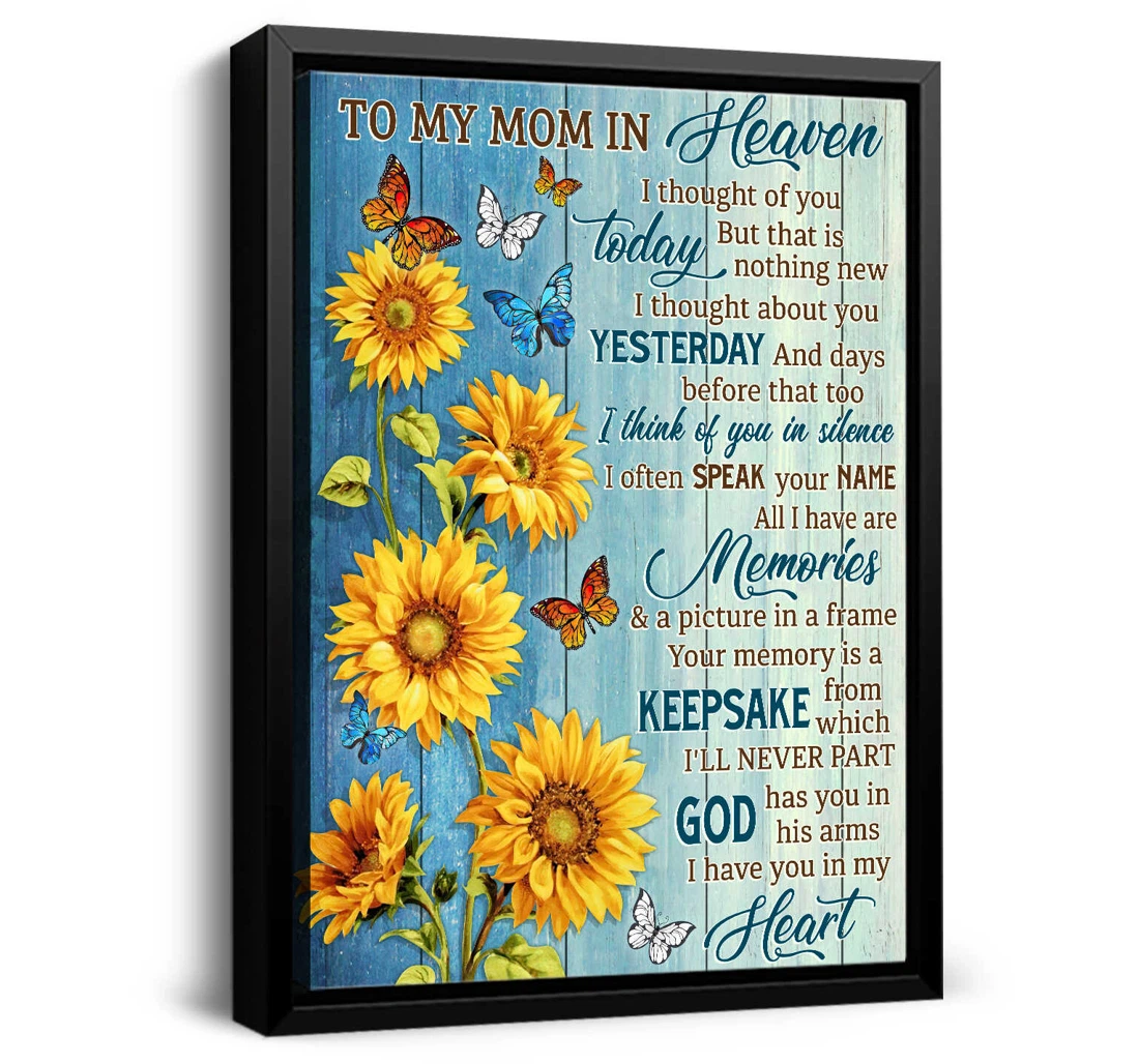 Poster, Canvas - Stunning Remembrance Mother's Day To My Mom Mother 0921 Print Framed Wall Art