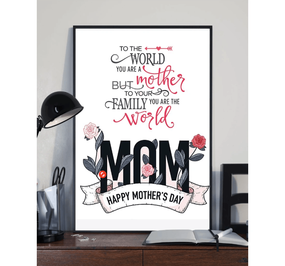 Poster, Canvas - Happy Mother's Day Mother 0321 Print Framed Wall Art