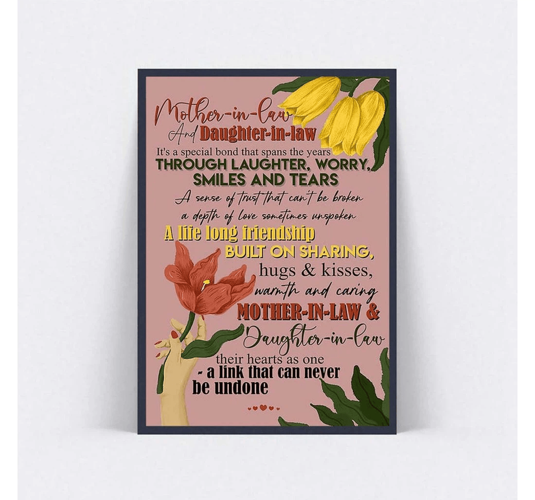 Poster, Canvas - Moosfy Mother In Law And Daughter In Law Mother In Law Gift Mothers Day Mother In Law Mother 0921 Print Framed Wall Art