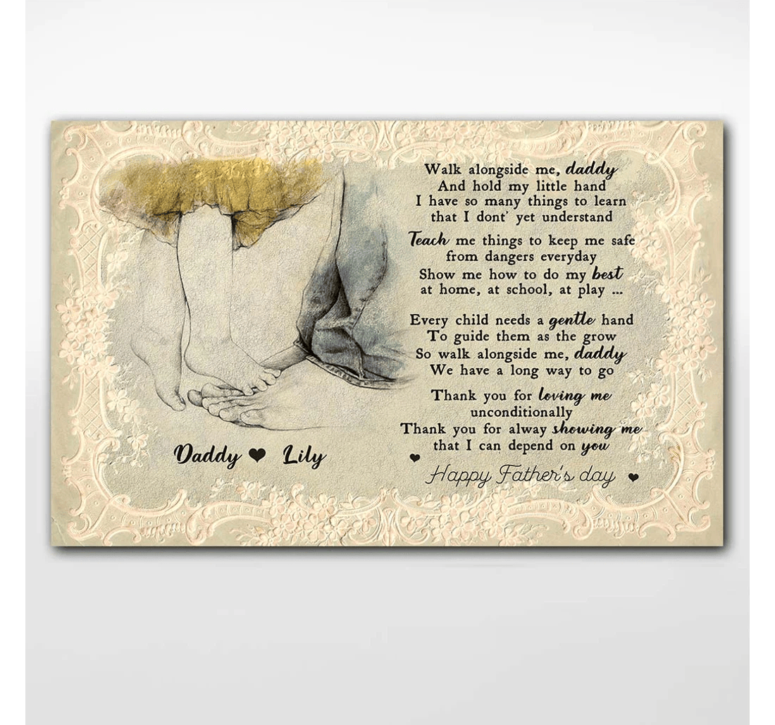 Poster, Canvas - You Will Stay There Forever Personalized Father's Day Father Print Framed Wall Art