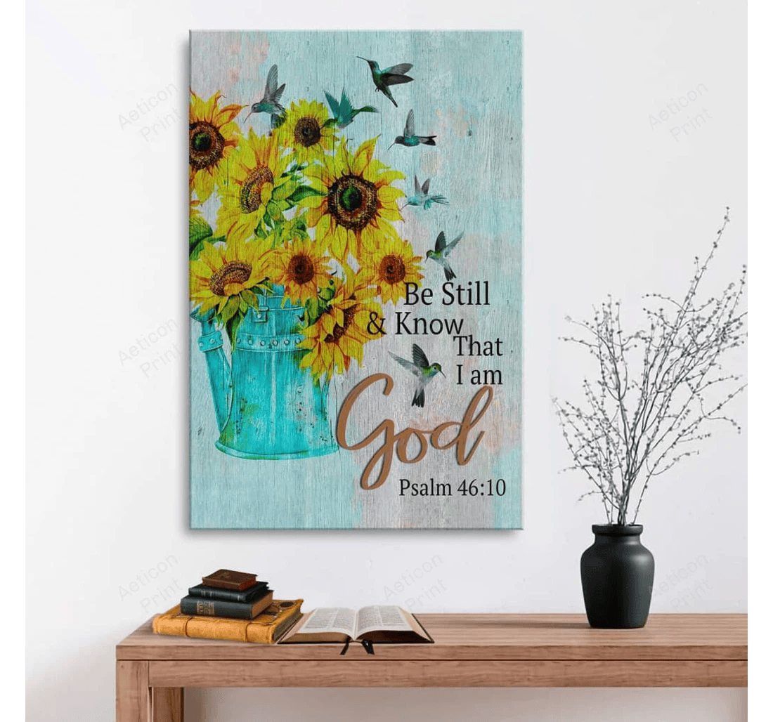 Poster, Canvas - Psalm 46 10 Gallery Print Framed Wall Art