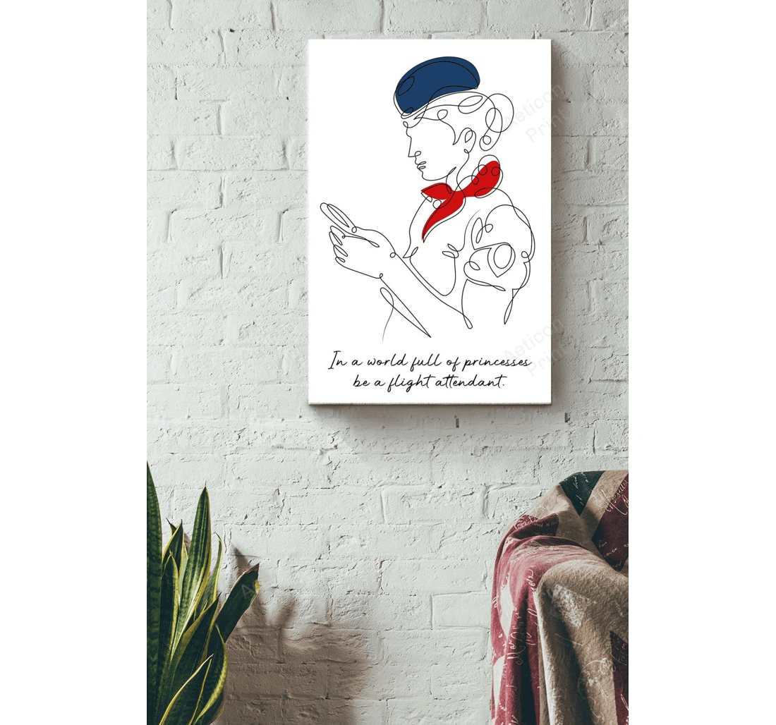 Poster, Canvas - Flight Attendant Special Print Framed Wall Art