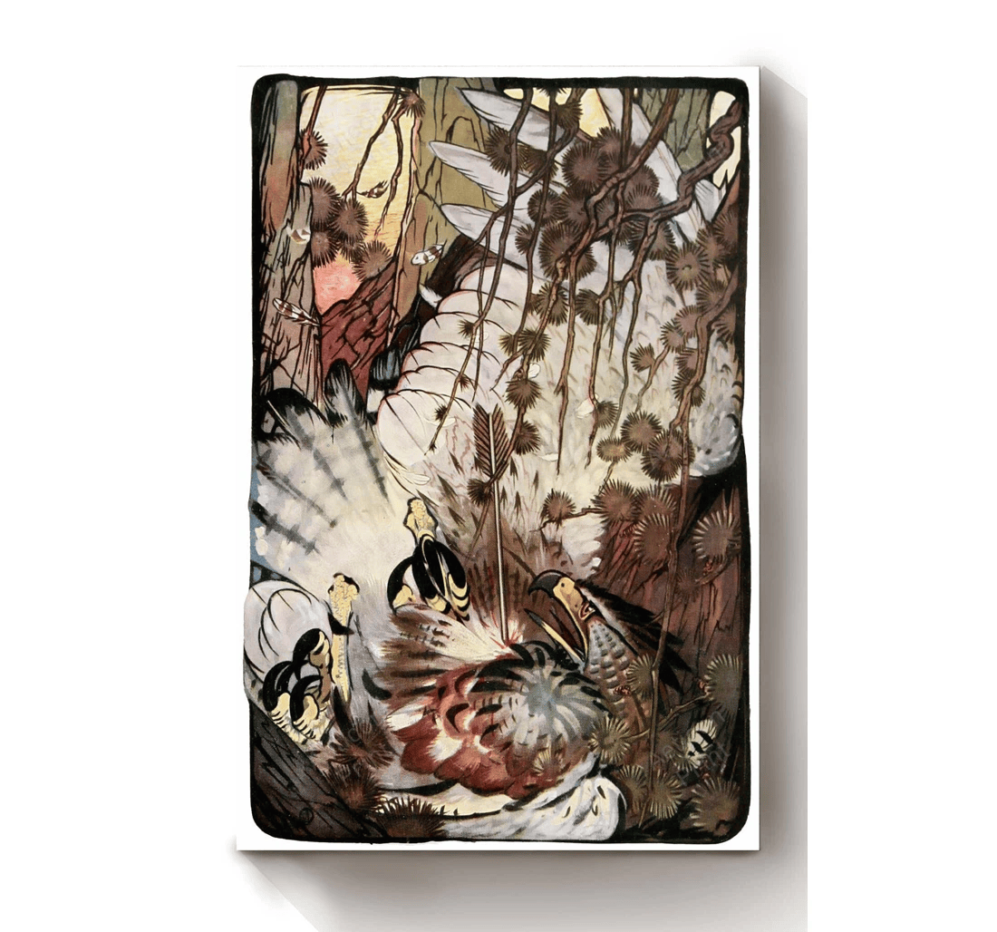 Poster, Canvas - Fairy Tales Illustrations By Edward Detmold 03 Print Framed Wall Art