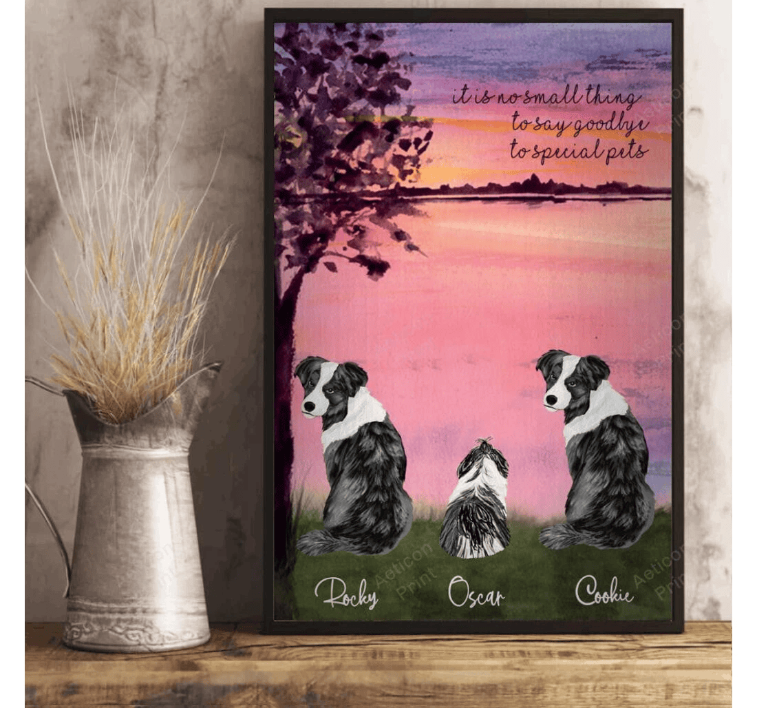 Poster, Canvas - Dog Lovers To Special Pets Personalized Print Framed Wall Art