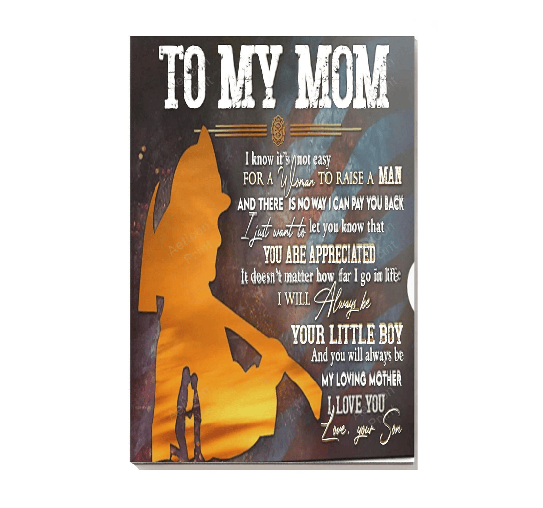 Poster, Canvas - Thankful Letter From Daughter To Her Mom Mother Mother's Day 06 Print Framed Wall Art