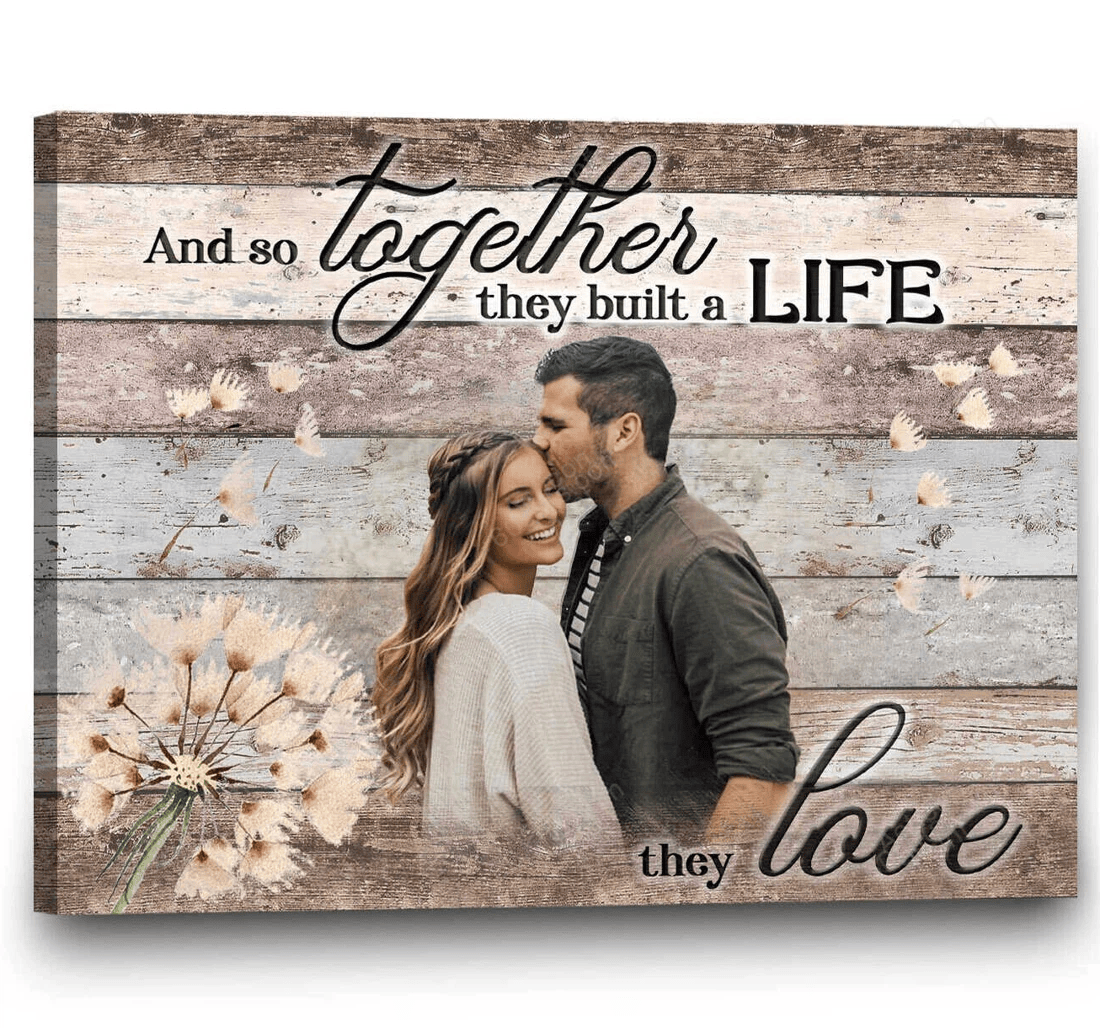 Poster, Canvas - Personalized Valentine's Day They Love Wedding Present Customized Print Framed Wall Art