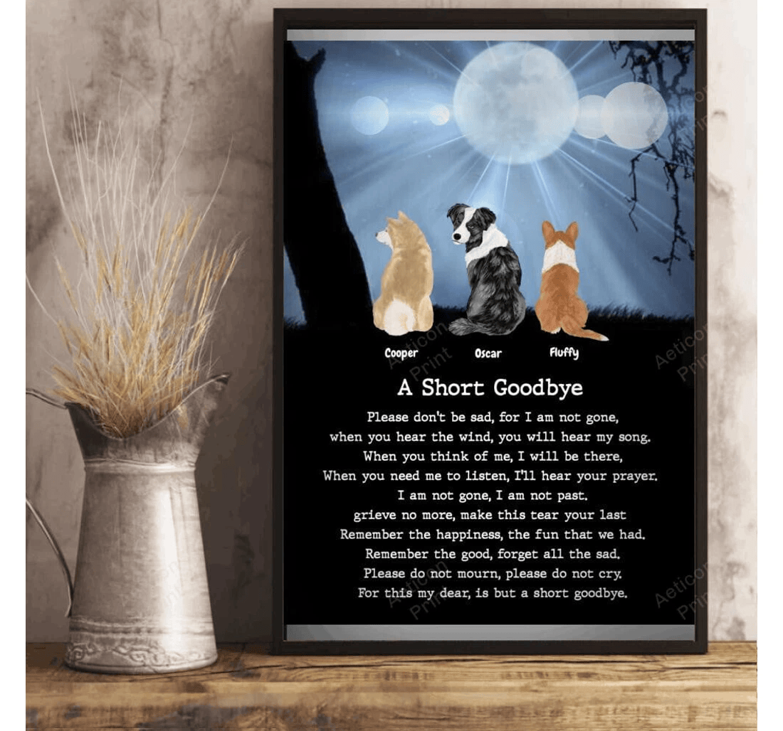 Poster, Canvas - A Short Goodbye Personalized Print Framed Wall Art