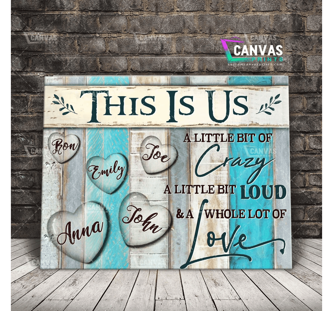 Poster, Canvas - Personalized Name Valentine's Day This Is Us Wedding Present Customized Print Framed Wall Art