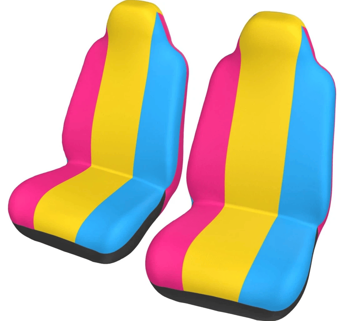 Pansexual Pride Flag Universal Front Car Seat Cover