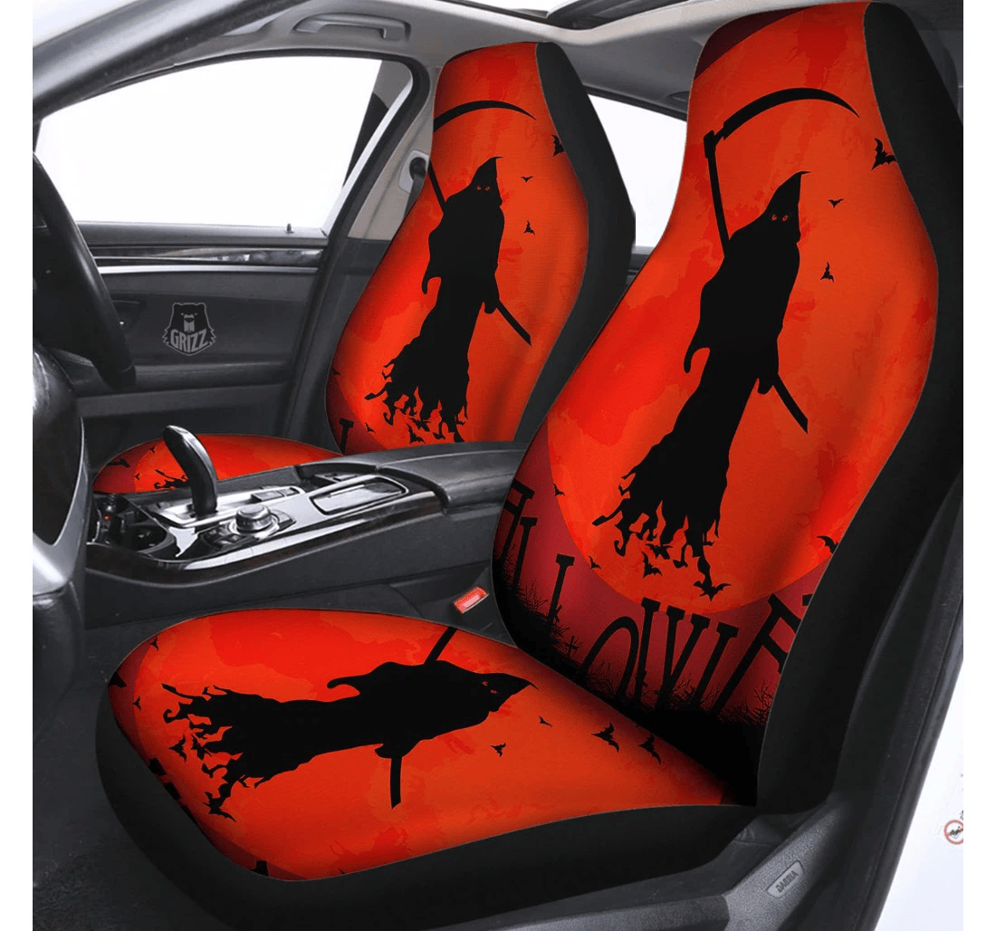 Halloween Grim Reaper Universal Front Car Seat Cover