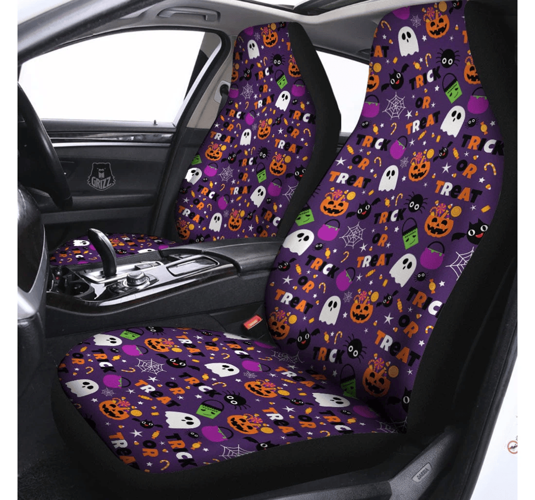 Festival Halloween Pattern Universal Front Car Seat Cover