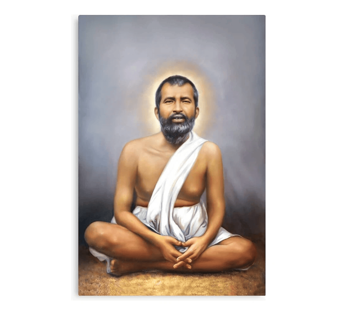 Poster, Canvas - Avatar Yoga Liberation Saint Ramakrishna Meditation Guru Master Trendy Print Framed Wall Art