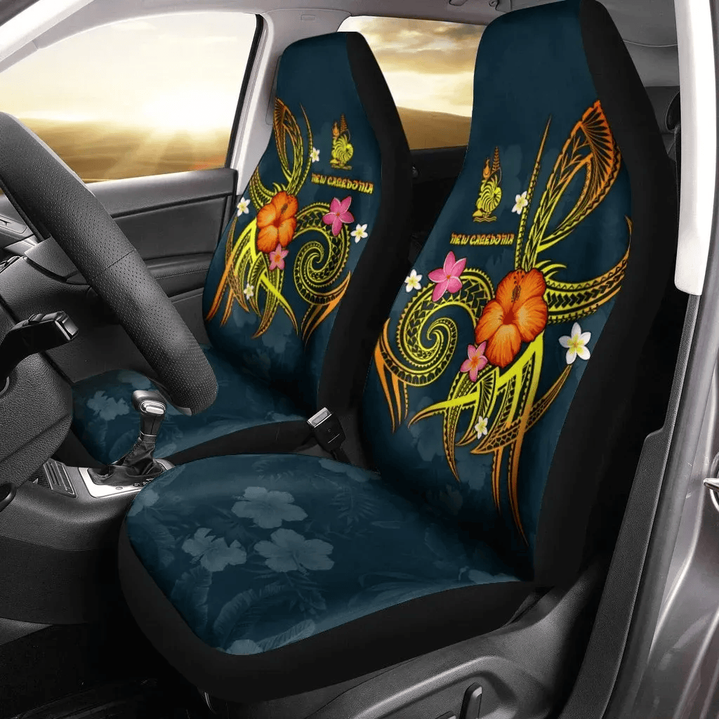 Personalized New Caledonia Polynesian Legend New Caledonia Blue Bn Universal Front Car Seat Cover