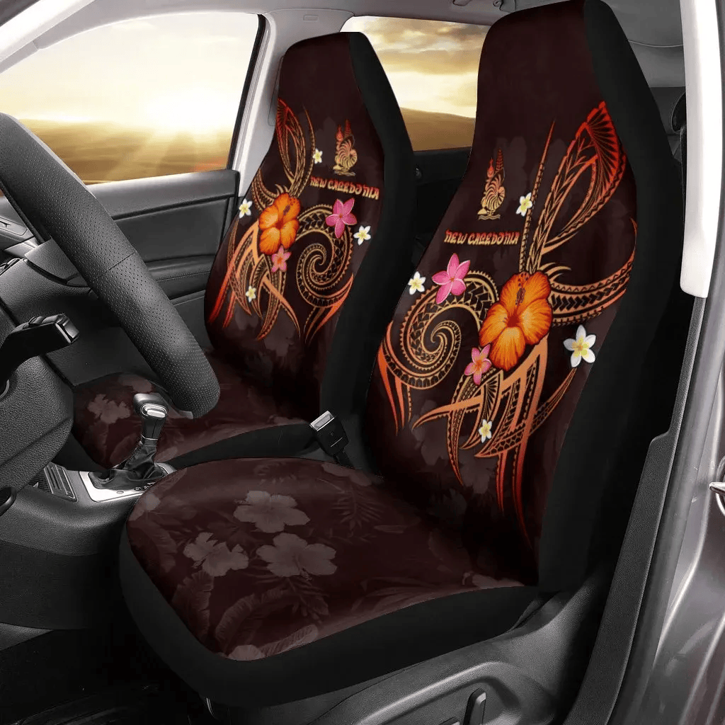 Personalized New Caledonia Polynesian Legend New Caledonia Red Bn Universal Front Car Seat Cover