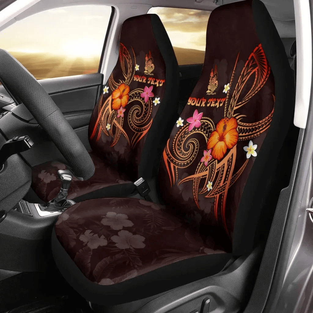 Personalized New Caledonia Polynesian Personalised Legend New Caledonia Red Bn Universal Front Car Seat Cover