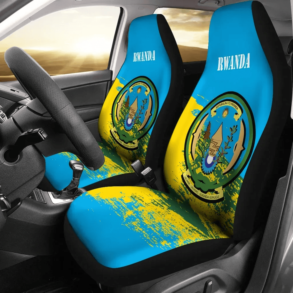 Personalized Rwanda Special A Universal Front Car Seat Cover
