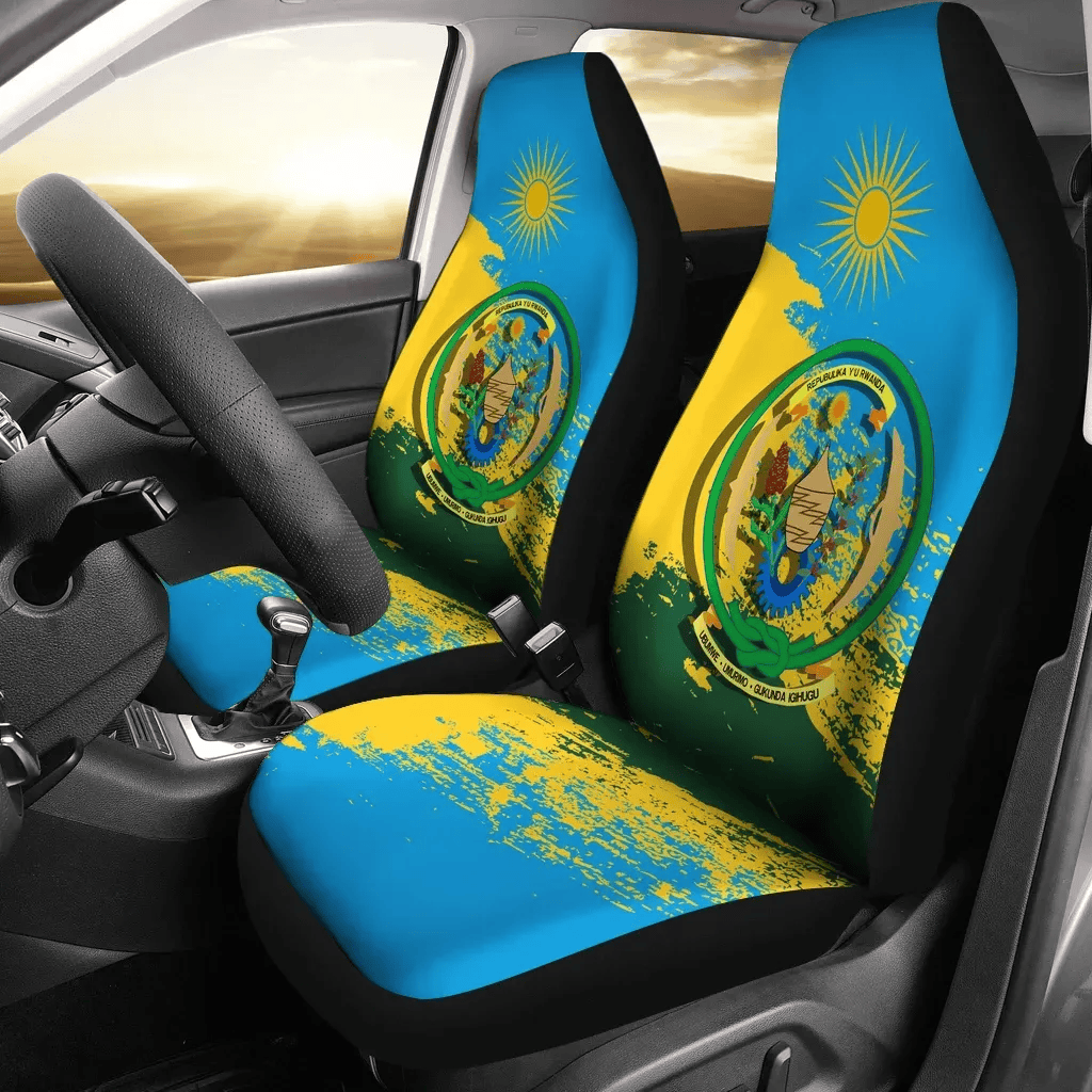 Personalized Rwanda Special A Universal Front Car Seat Cover