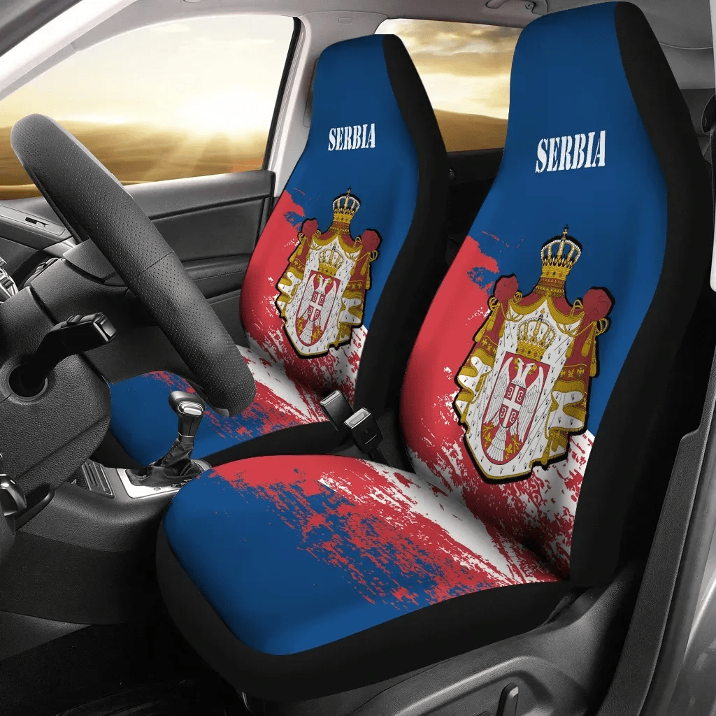 Personalized Serbia Special A Universal Front Car Seat Cover