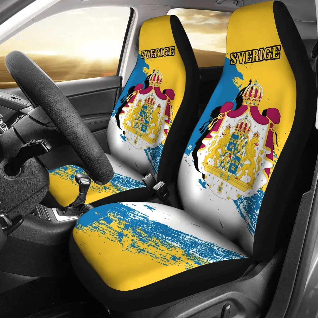 Personalized Sweden Special A Universal Front Car Seat Cover