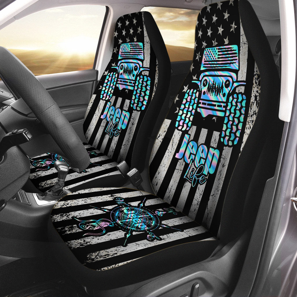 Personalized American Offroad Independence Universal Front Car Seat Cover