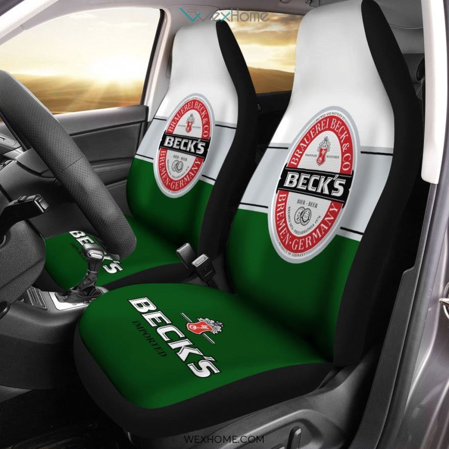 Personalized Love Beck’s Beer Universal Front Car Seat Cover