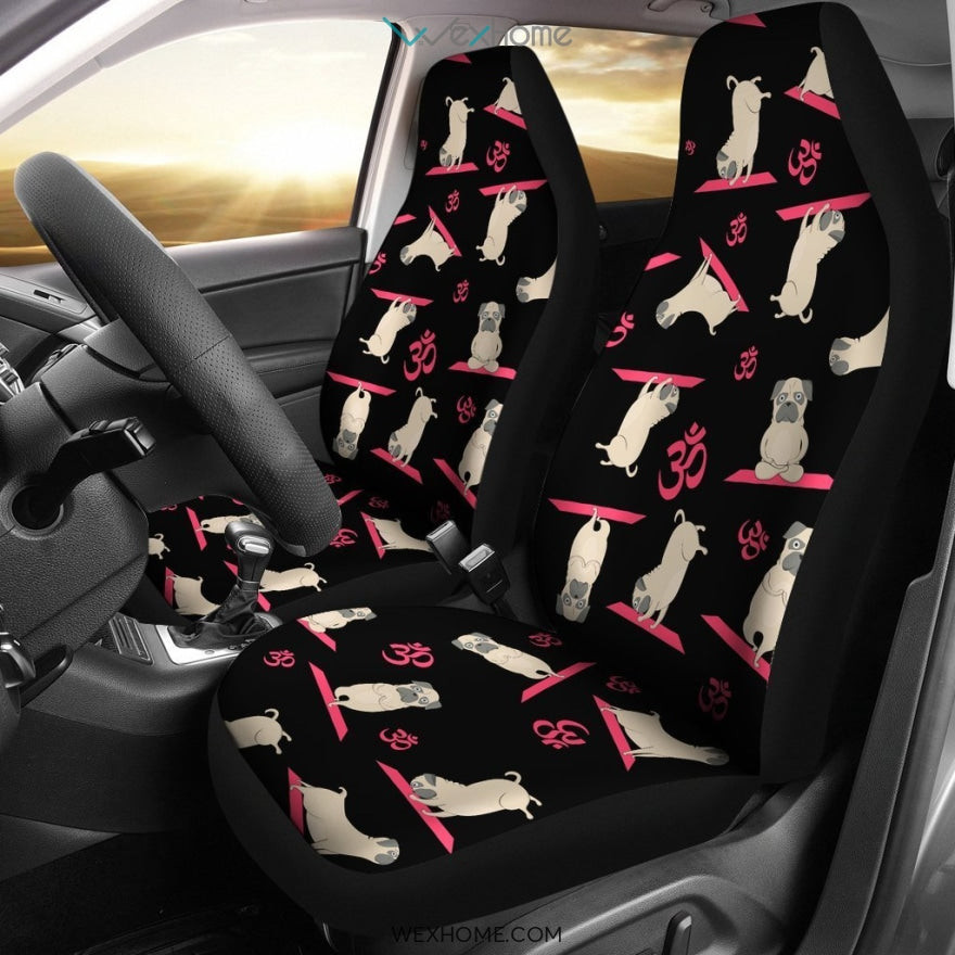 Personalized Yoga Pug Pug Bestseller Amazing Ideas Universal Front Car Seat Cover
