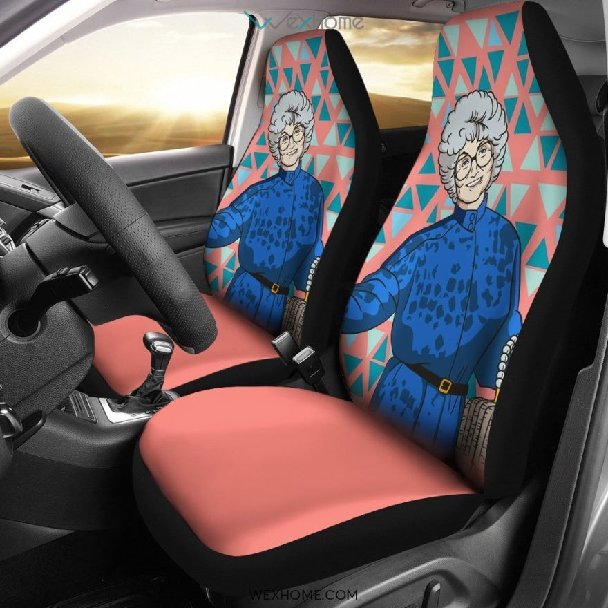 Personalized The Golden Girls Grandma Shopping Best Decor Universal Front Car Seat Cover