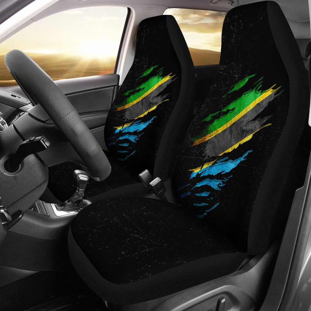 Personalized Tanzania In Me Special Grunge Style A Universal Front Car Seat Cover