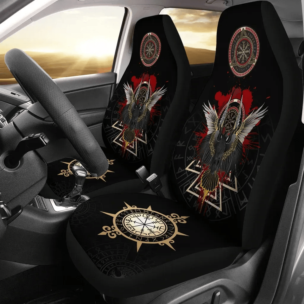 Personalized Vikings Raven Odin Special Version A Universal Front Car Seat Cover