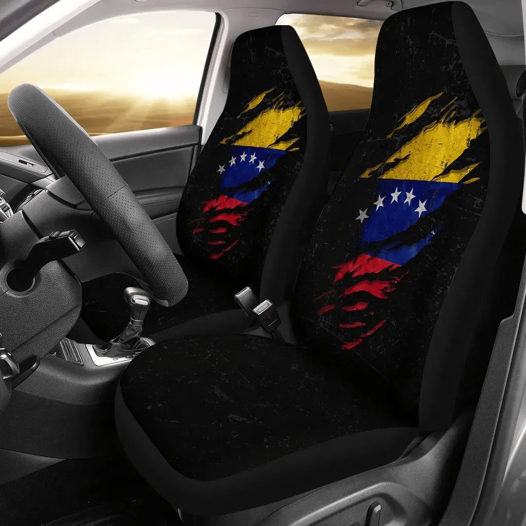 Personalized Venezuela In Me Special Grunge Style Two A Universal Front Car Seat Cover