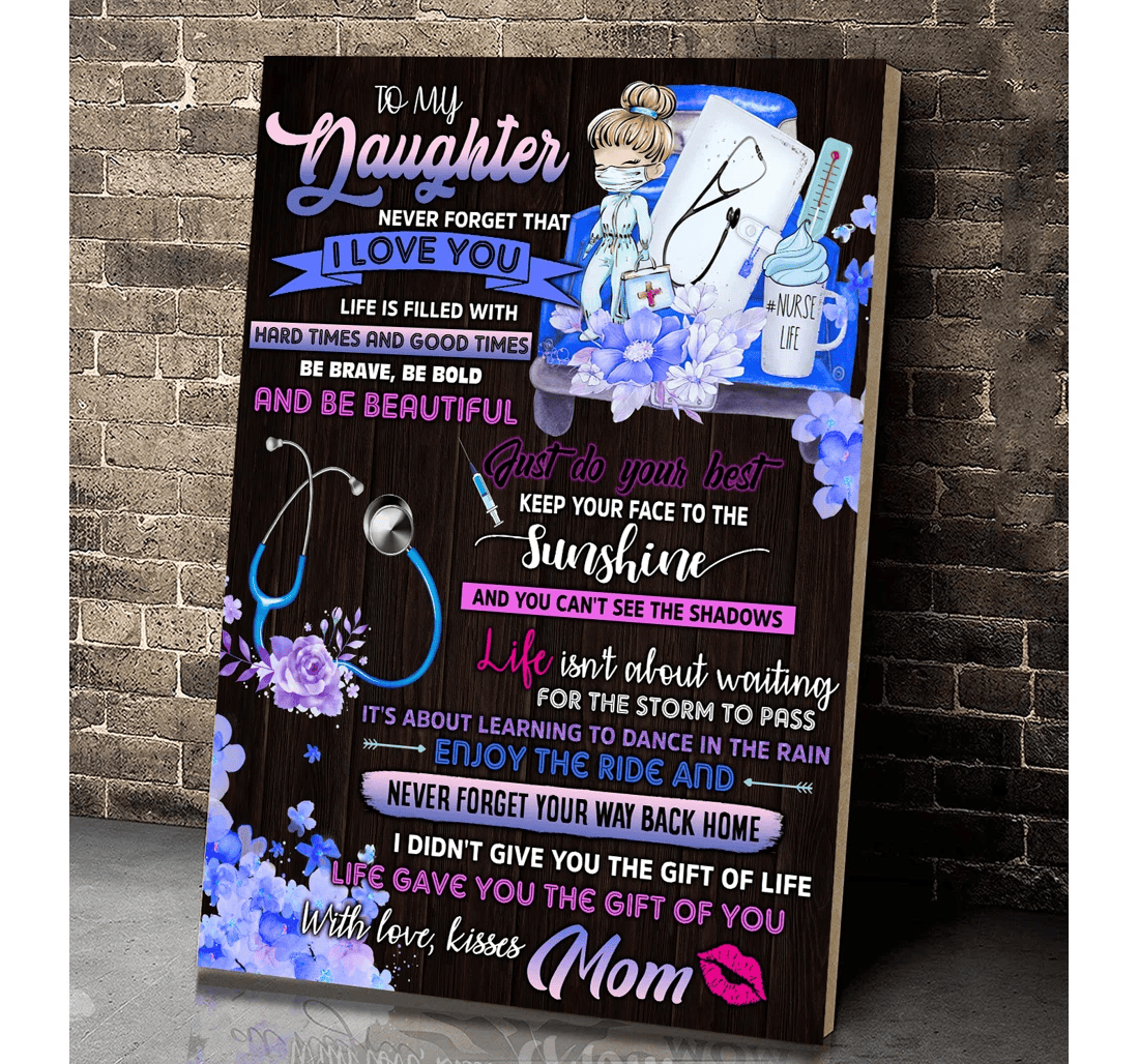 Poster, Canvas - A Special To Your Daughter Nurse Print Framed Wall Art
