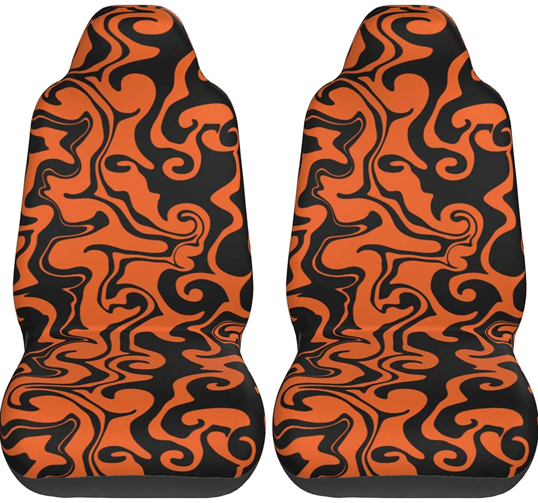 Abstract Halloween Universal Front Car Seat Cover