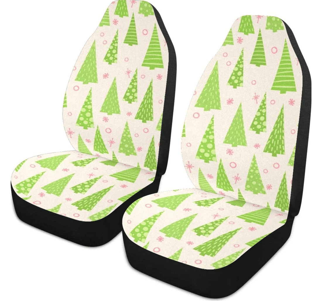 Christmas New Year's Eve Template Universal Front Car Seat Cover