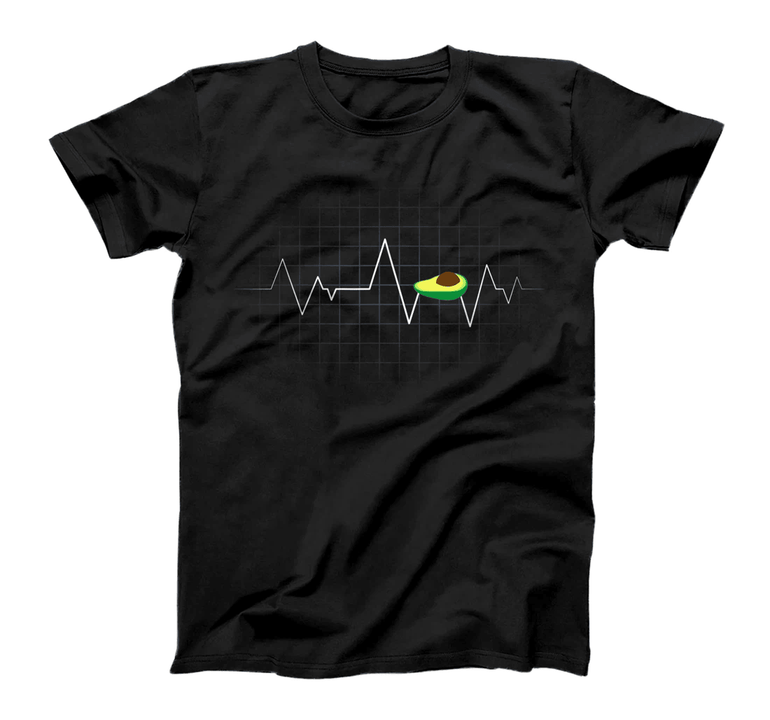 Avocado Heartbeat T-Shirt Funny Avocado Shirt Avocados Vegan T-Shirt