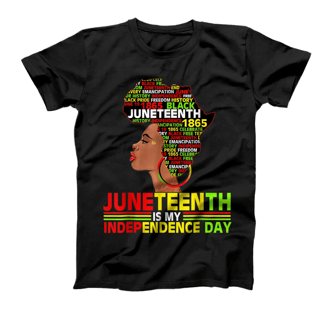 Juneteenth Is My Independence 1865 Women 4th July Love T-Shirt