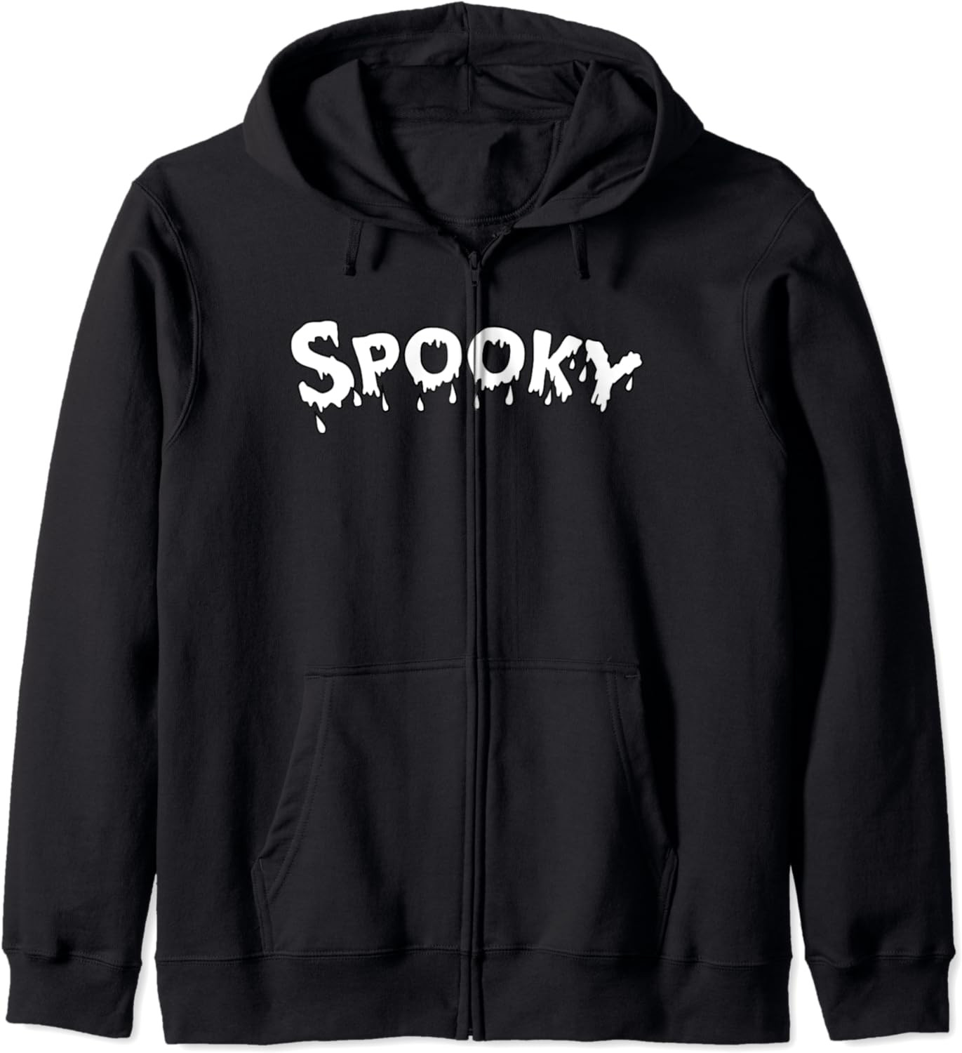 Spooky Halloween Writing For Women, Men & Kids On Halloween Zip Hoodie