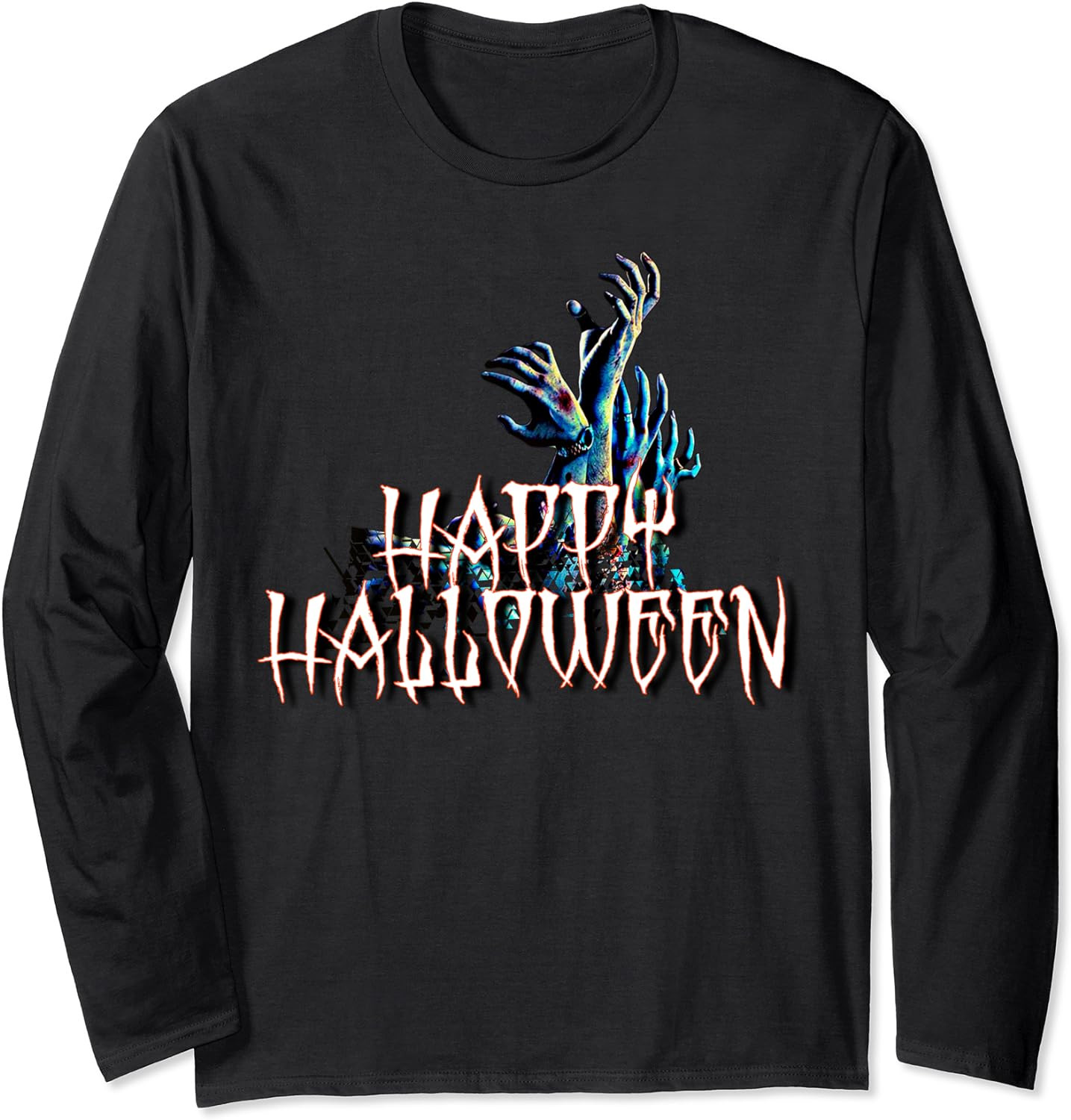 Scary Happy Halloween Zombie Gear For Men, Women & Kids Long Sleeve